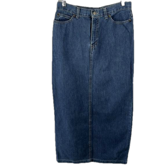 90’s vintage Jones New York denim maxi skirt - Picture 2 of 8